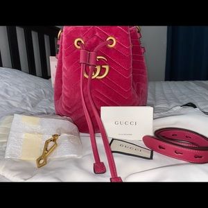 *SOLD* NWT Gucci Velvet bucket bag!
